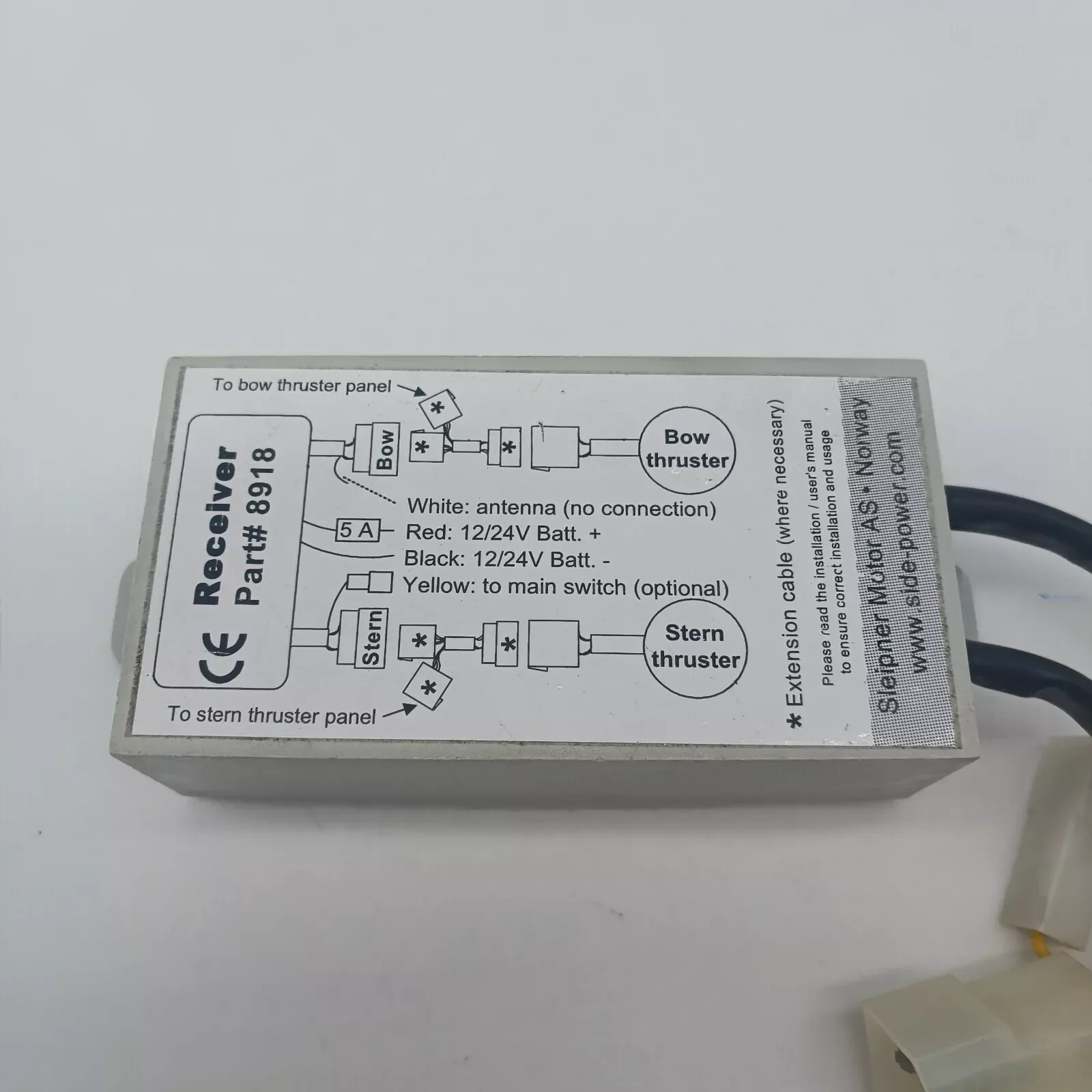 Sleipner SM8918A Receiver Box Only f/ Radio Remote 8918 Side-Power Thruster