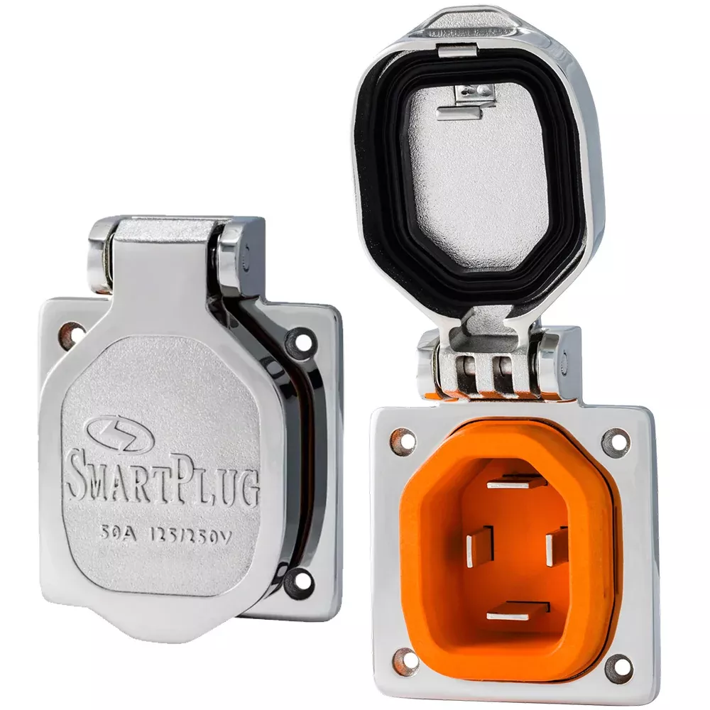SmartPlug 50 AMP Male Inlet Cover - Stainless Steel | BM50S