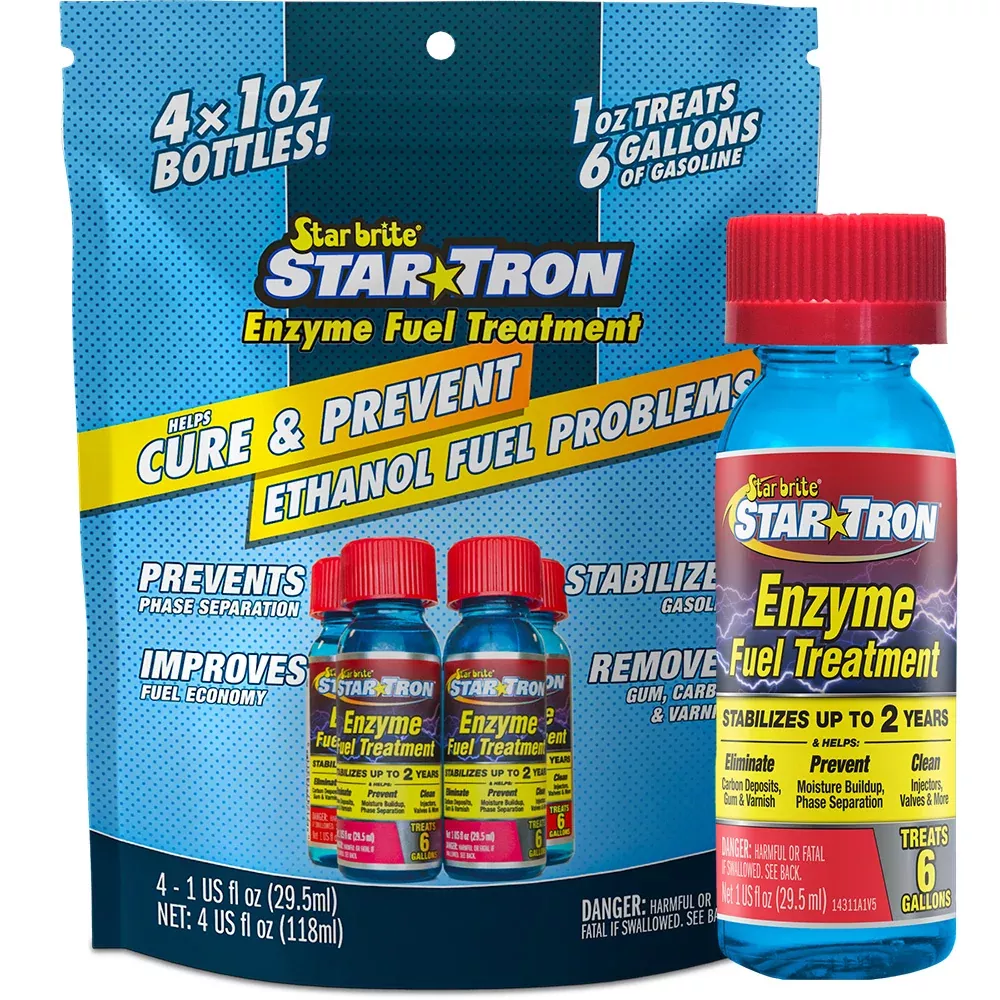 Star brite Star-Tron Enzyme Fuel Treatment – Classic Gas Formula – Contains (4) 1 oz Bottles