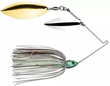 Strike King Tour Grade Colorado/Willow Spinnerbait 3/8oz Green Glimmer