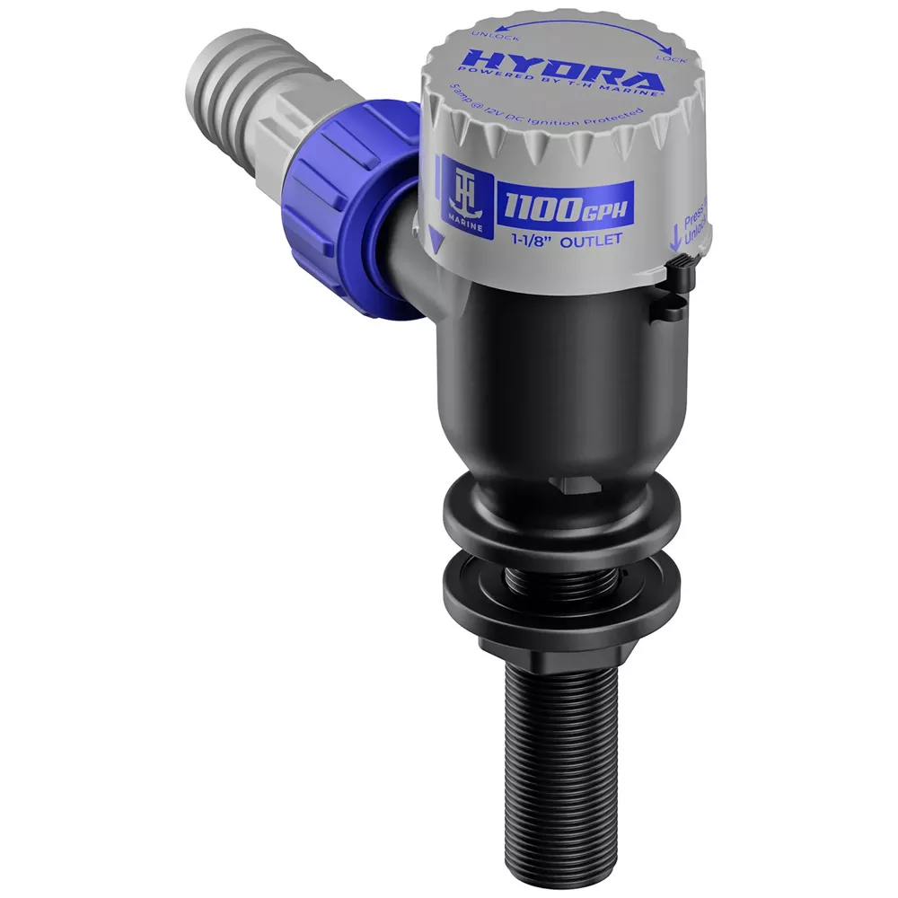 T-H Marine HYDRA Livewell Pump – 1100 GPH – 12V – Long Nozzle