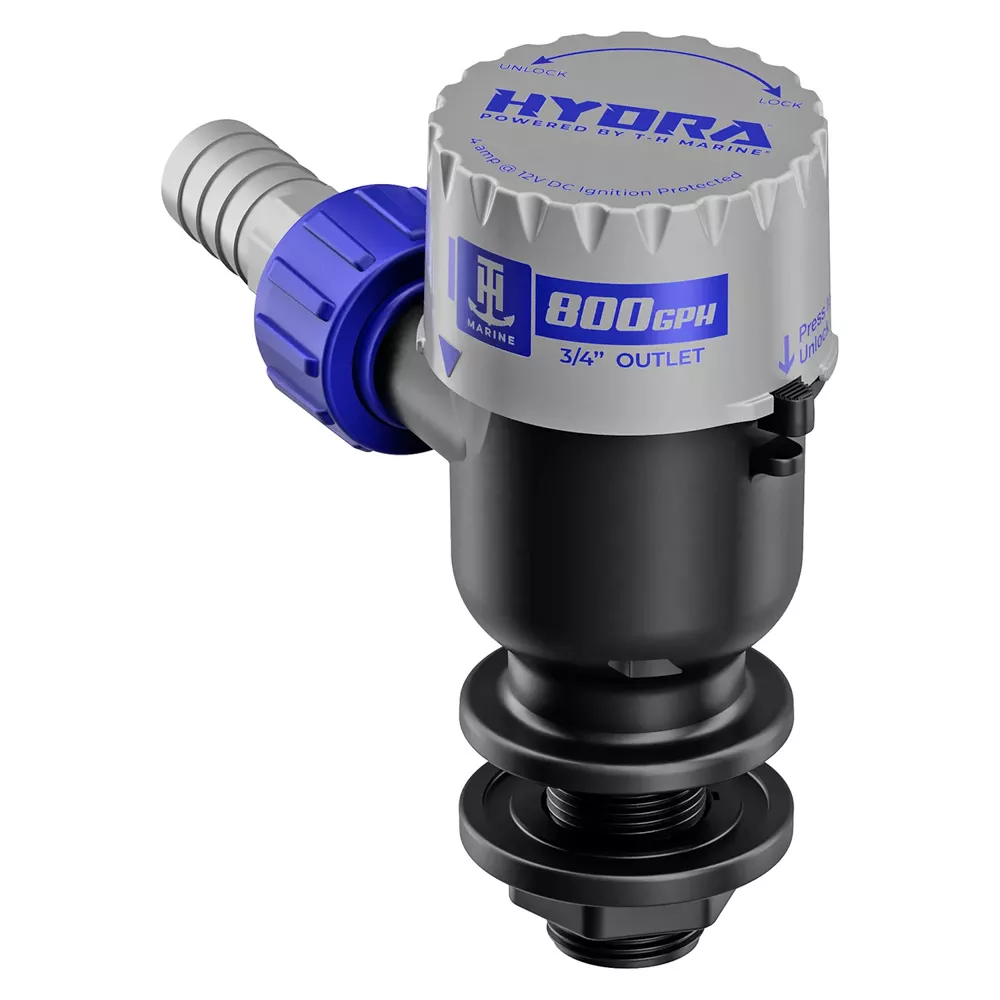 T-H Marine HYDRA Livewell Pump – 800 GPH – 12V – Short Nozzle