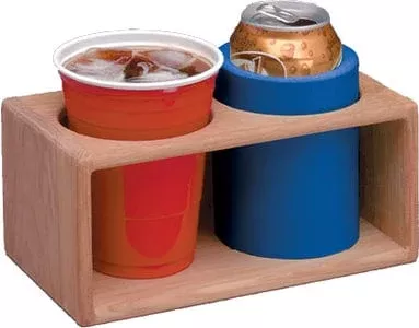 TEAK DRINK RACK DOUBLE