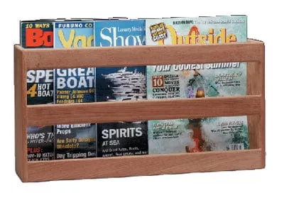 TEAK RACK MAGAZINE DOUBLE WIDE