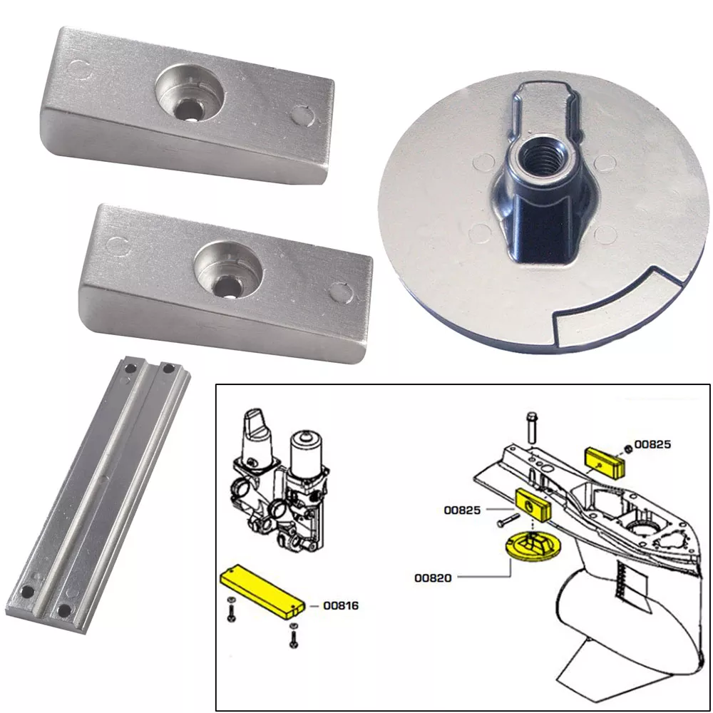 Tecnoseal Anode Kit w/Hardware – Mercury Verado 4 – Zinc