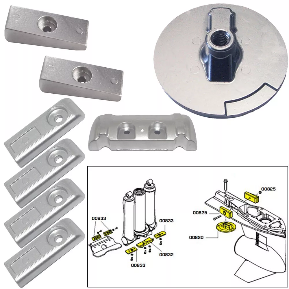 Tecnoseal Anode Kit w/Hardware – Mercury Verado 6 – Aluminum