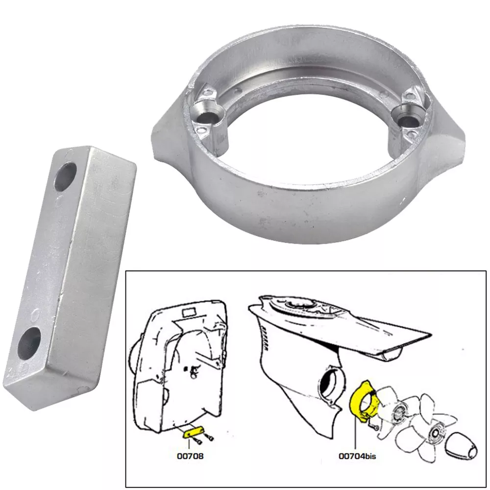 Tecnoseal Anode Kit w/Hardware – Volvo Duo-Prop 290 – Zinc