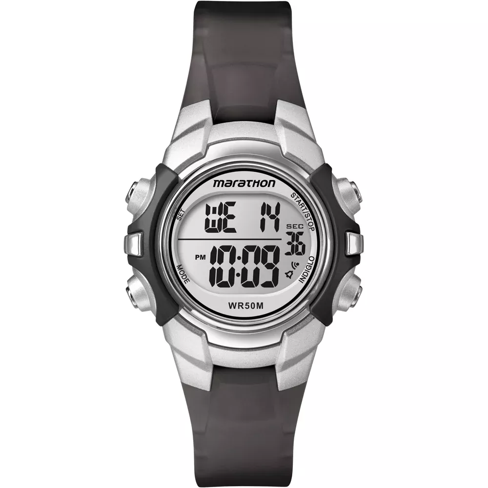 Timex Marathon Digital Mid-Size Watch - Black/Silver | T5K805