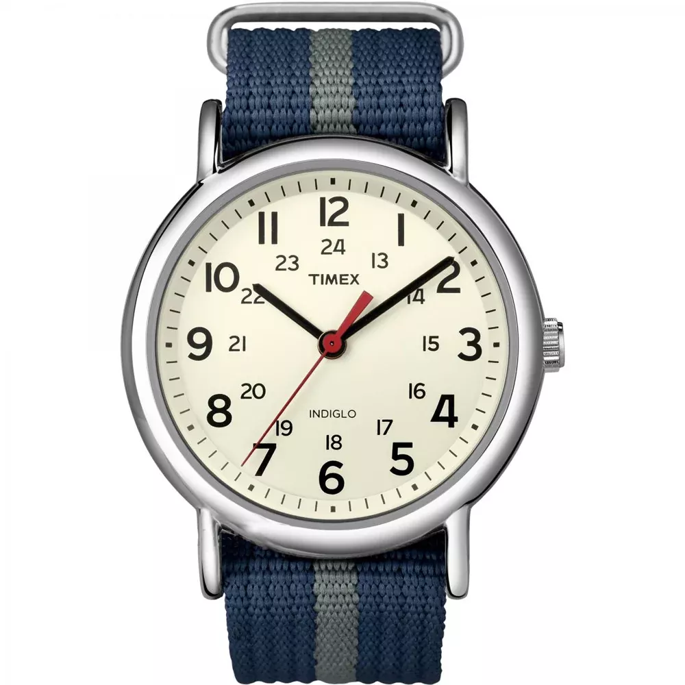 Timex Weekender Slip-Thru Watch - Navy/Grey | T2N654