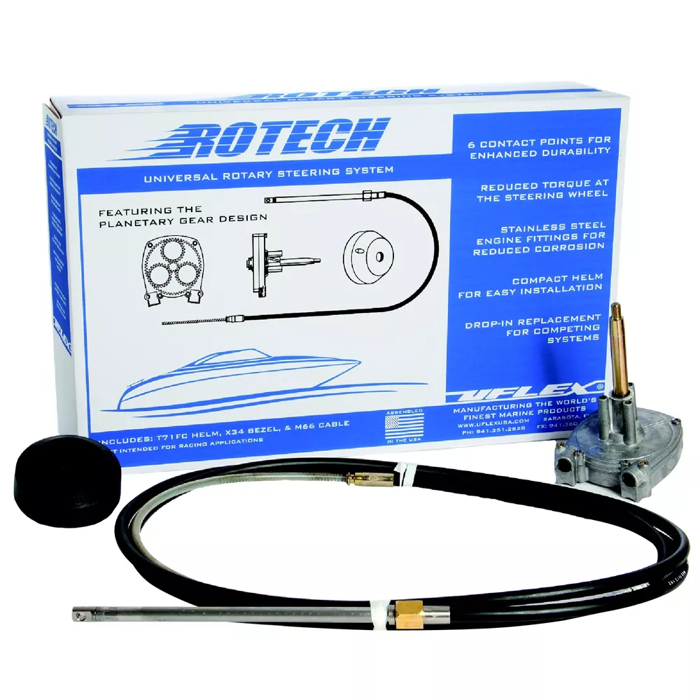 UFlex Rotech 13′ Rotary Steering Package – Cable, Bezel, Helm
