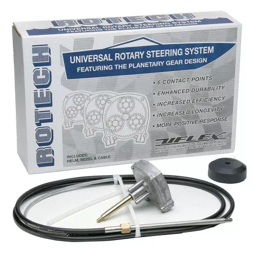 UFlex Rotech 14' Rotary Steering Package - Cable, Bezel, Helm | ROTECH14FC