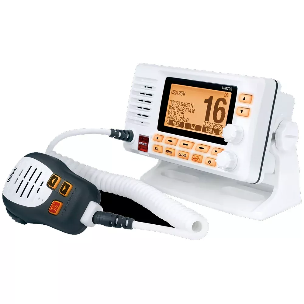 Uniden UM725 Fixed Mount Marine VHF Radio – White