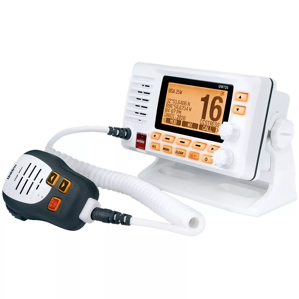Uniden UM725 Fixed Mount VHF w/GPS & Bluetooth – White