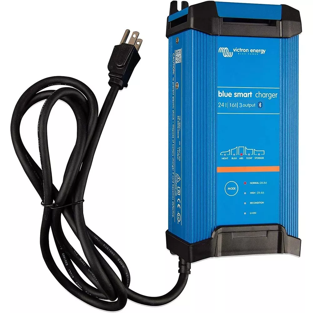 Victron Blue Smart IP22 24VDC 16A 3 Bank 120V Charger – Dry Mount