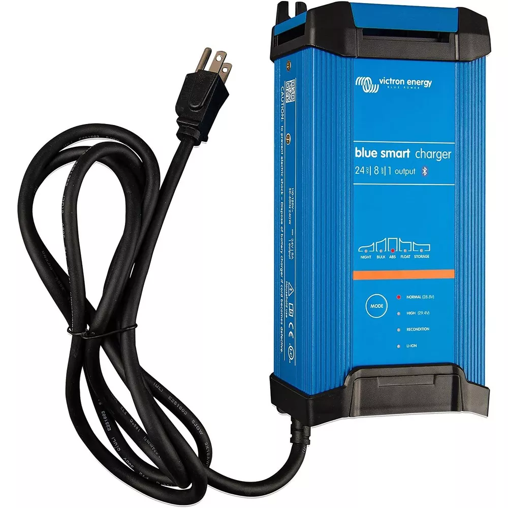 Victron Blue Smart IP22 24VDC 8A 1 Bank 120V Charger – Dry Mount