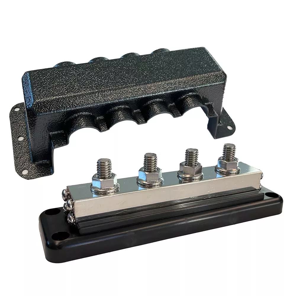 Victron Busbar 600A 4PCover 4X 3/8" Plus 4X M8 Terminals [VBB160040010]