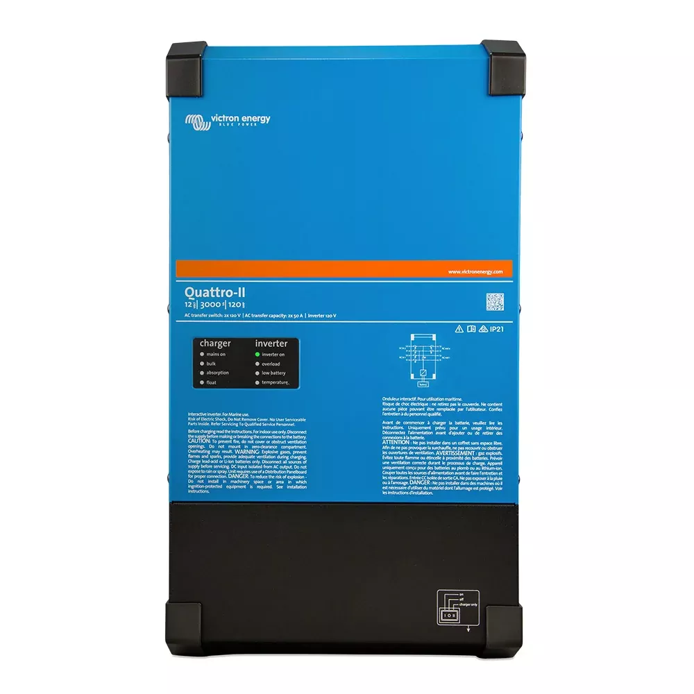 Victron Quattro-II – 24/3000 – 70-50/50 – 2X 120V