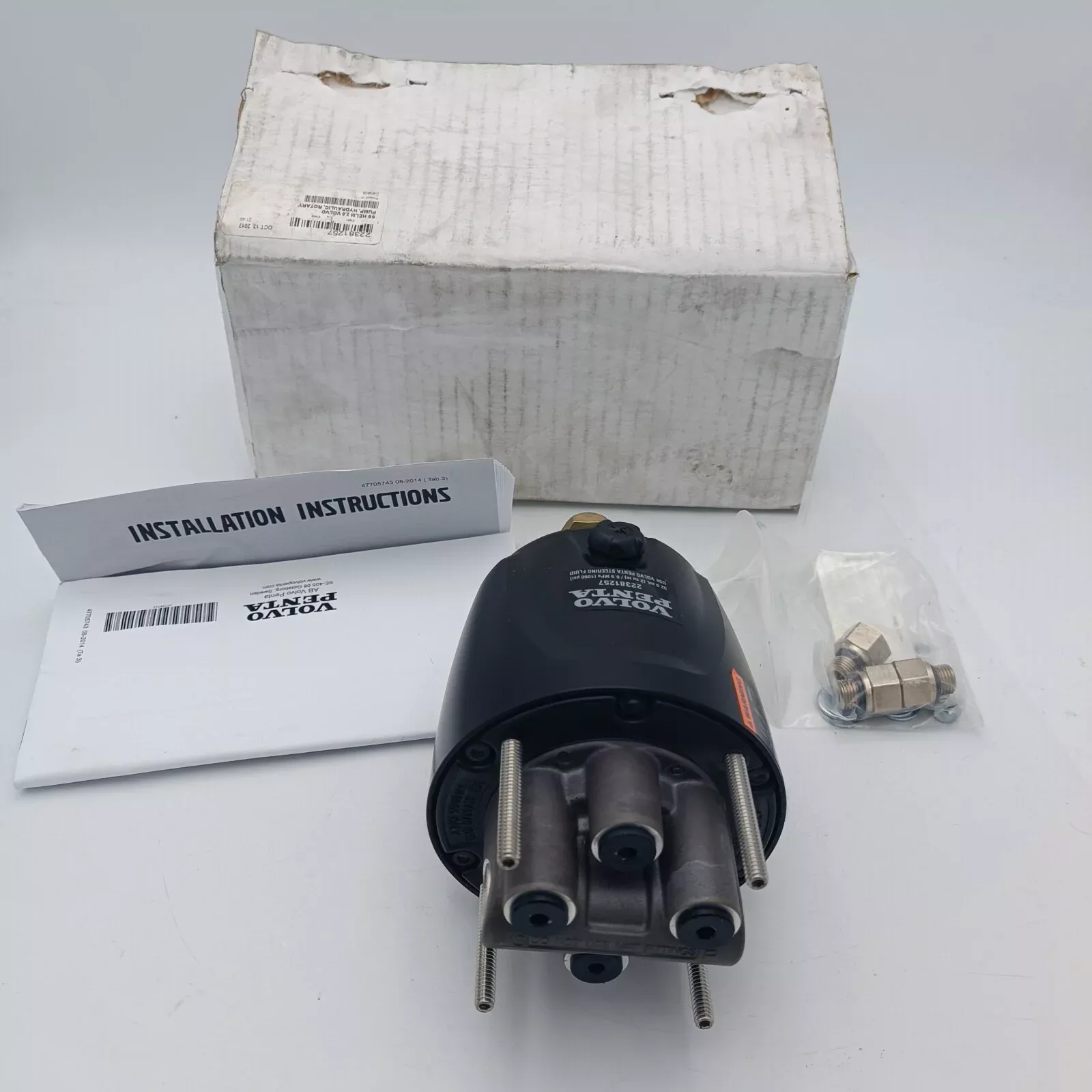 Volvo Penta Hydraulic Steering Pump Rotary SS Helm 2.0 22381257 D4 D6 2cu in