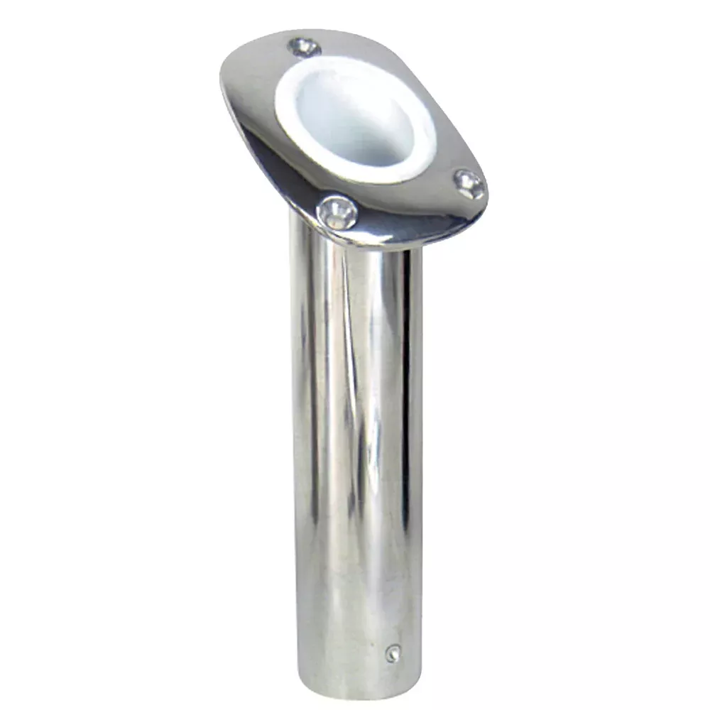 Whitecap Bluewater 30 Deg. Cast S.S. Flush Mount Rod Holder | 6174CBLUE