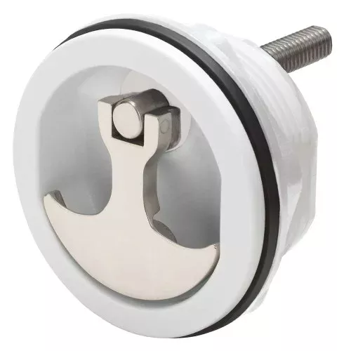 Whitecap Compression Handle - Nylon White /Stainless Steel - Non-Locking [6230WC]