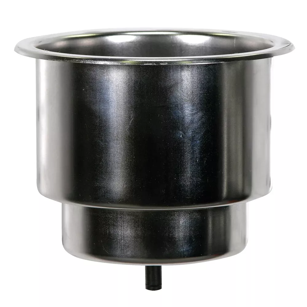 Whitecap Flush Cupholder w /Drain - 302 Stainless Steel [S-3511C]