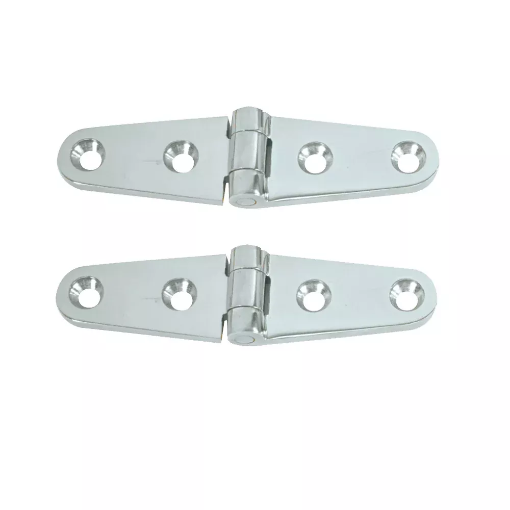 Whitecap Strap Hinge - CP/Brass - 4" x 1" - Pair [S-0604]