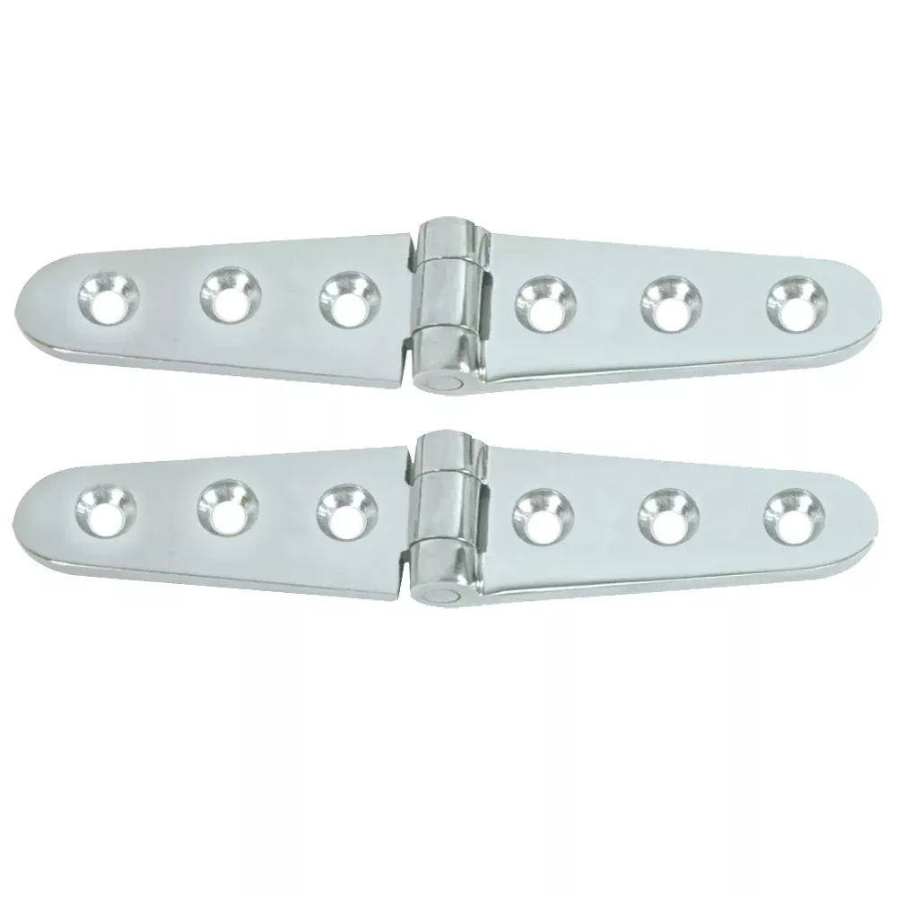 Whitecap Strap Hinge - CP/Brass - 6" x 1-1/8" - Pair | S-605C