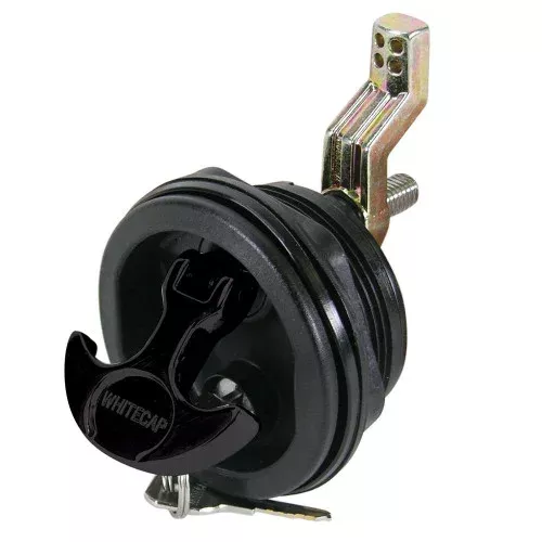 Whitecap T-Handle Latch - Nylon Black /Black - Locking [3226BC]