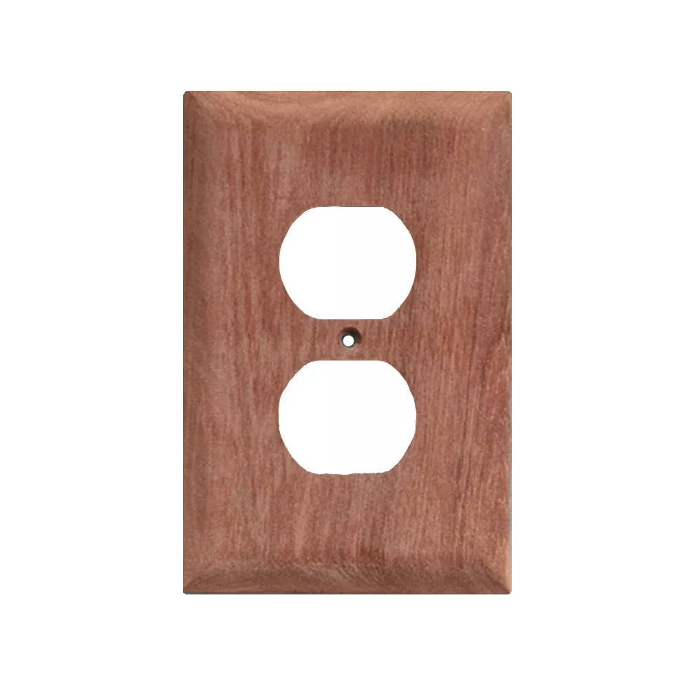 Whitecap Teak Outlet Cover /Receptacle Plate [60170]