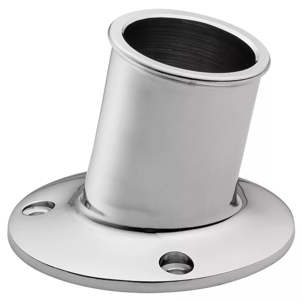 Whitecap Top-Mounted Flag Pole Socket – CP/Brass – 1-1/4″ ID
