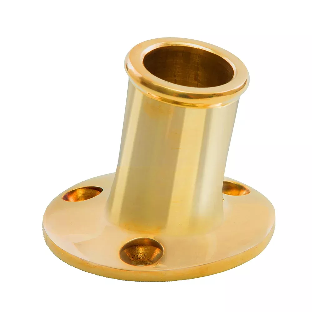Whitecap Top-Mounted Flag Pole Socket Polished Brass - 3 /4
