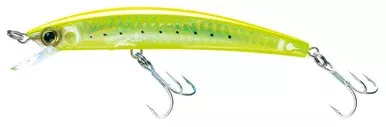 Yo-Zuri Crystal 3D Minnow F1145 Floating Lure 3.5in Chartreuse Silver