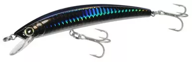 Yo-Zuri Crystal Minnow R1124 Floating Lure 4-3/8in Ghost Black
