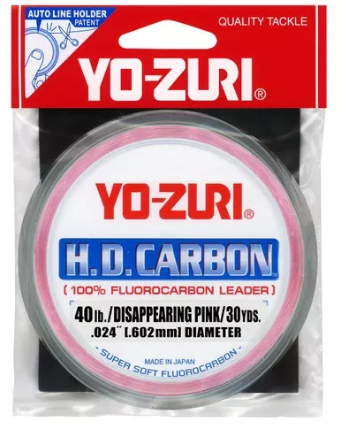 Yo-Zuri HD Carbon Fluorocarbon Leader 40lb 30yd Pink