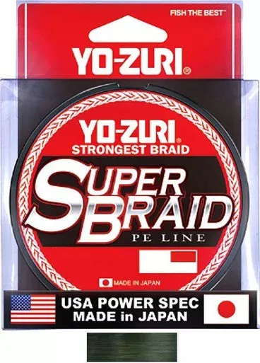 Yo-Zuri SuperBraid Braided Fishing Line 80lb 300yd Dark Green