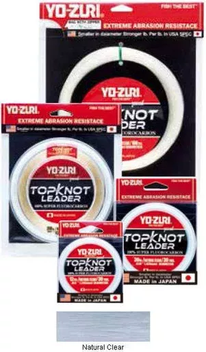 Yo-Zuri TopKnot Fluorocarbon Leader 30lb 30yd Natural Clear