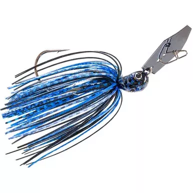 Z-Man Evergreen ChatterBait Jack Hammer Bladed Jig 3/4oz Black/Blue