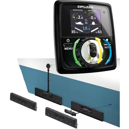 ZIPWAKE DYNAMIC TRIM CONTROL SYSTEM KIT SERIES S WITH DISTRIBUTION UNIT AND CONTROL PANEL